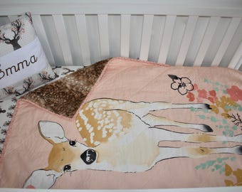 girl deer nursery bedding