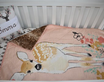 girl deer nursery bedding