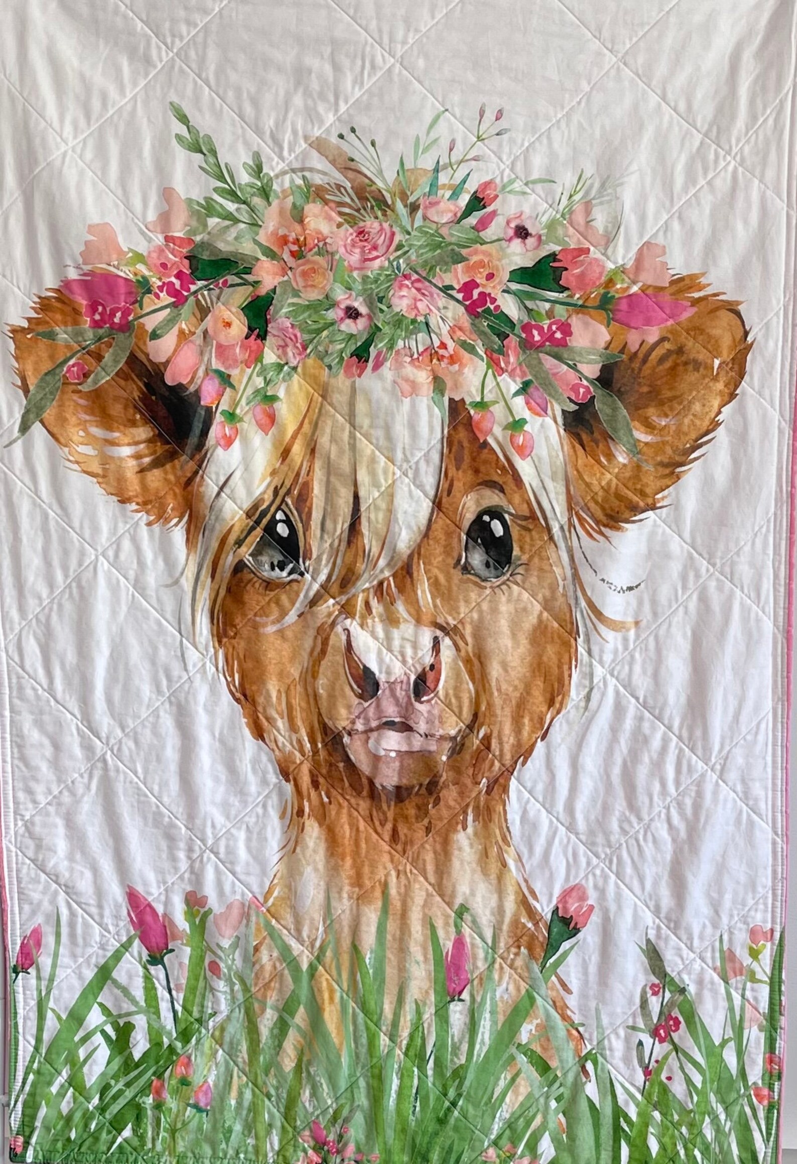 Cow Crib Quilthighland Cow Farm Theme Nursery Farm Crib Etsy