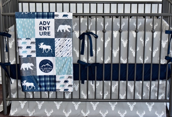 antler crib bedding