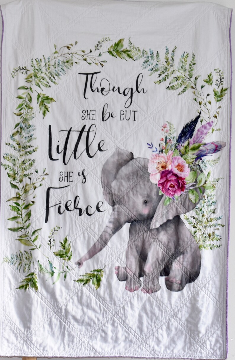 Elephant Crib Bedding Elephant Theme Nursery Floral Etsy