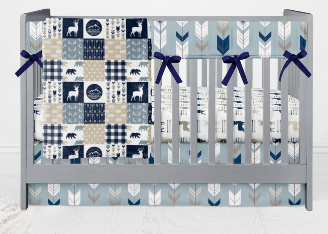 Woodland Crib Bedding Deer Theme Nursery Crib Bedding Etsy