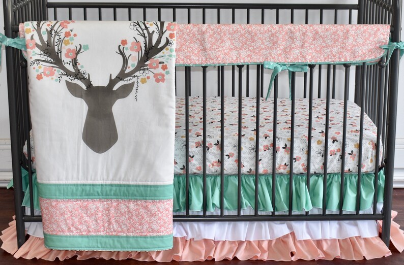 deer head crib bedding