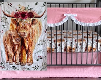 cow crib bedding