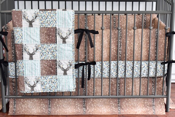 antler crib bedding