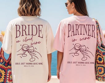 T-shirt personnalisé sur le thème du vin pour femmes, enterrement de vie de jeune fille, cadeau pour la mariée, t-shirt pour demoiselles d'honneur, voyage entre filles autour du vin