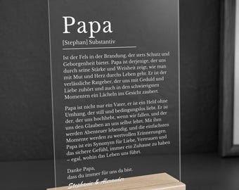 Definition Papa Geschenk personalisiert Geschenke für Papa Geburtstag Geschenkidee Vatertag Geburtstagsgeschenk Papa Geschenk Vater Sohn