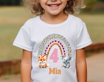 Personalisiertes Kinder Geburtstags T-Shirt, Personalisiertes Kinder Shirt,Kinder Tshirt, Wunschname Kinder personalisiert, Bio Kinder Shirt