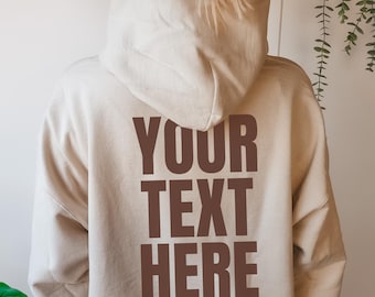 Gepersonaliseerde hoodie met print op voor- en achterkant, shirts voor vrijgezellenfeesten, T-shirt, sweatshirt, trui, aanpasbaar met logo en tekst, cadeaus voor mannen en dochters