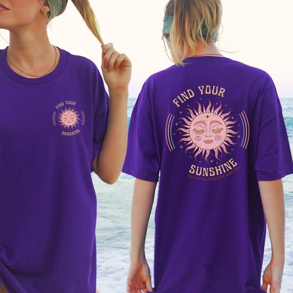 Find your Sunshine, Sommer Shirt, y2k clothing, Geburtstag, Sommer, Geburtstagsgeschenk, Yoga, Urlaub, Geschenk Freundin, Retro T-Shirt