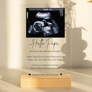 Kondig zwangerschap aan papa, je gaat vader worden oma opa echo foto cadeau, zwangerschap cadeau aanstaande vader gepersonaliseerd
