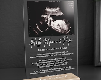 Geschenk für werdende Eltern Ultraschallbild Überraschung Schwangerschaft verkünden Geschenke für werdenden Papa Mama Babyshower Geschenk