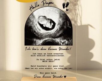 Papa Schwangerschaft verkünden mit Ultraschallbild Du wirst Papa Schwangerschaftsverkündung Geschenk werdender Vater Baby verkünden Papa