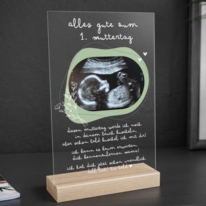 Pierwszy prezent na Dzień Matki dla przyszłej mamy z obrazem USG, prezent na Dzień Matki dla ciężarnej mamy, pomysł na prezent na baby shower spersonalizowany
