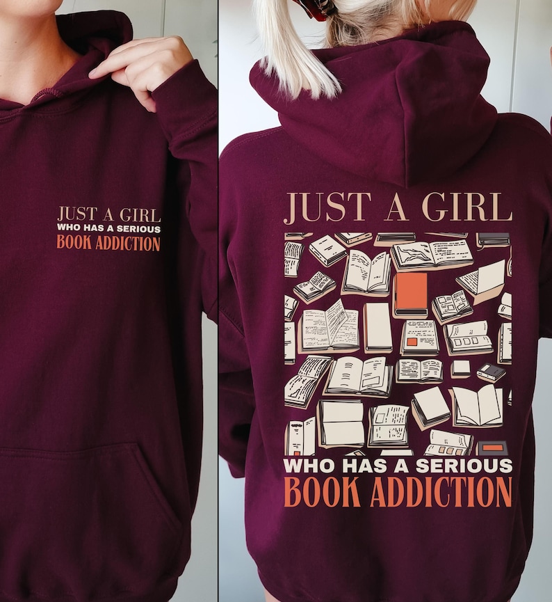 Bookish Merch Hoodie gift for her, Book lover hoodie, booktrovert sweater, Bücher Shirt, Bücherwurm Geschenk für Buchliebhaber Kaputzenpulli