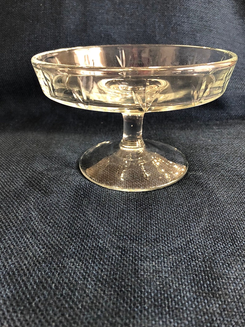 Depression Clear Glass Pedestal Candy Dish Etsy