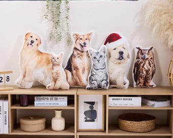 Custom Pet Pillow Using Pet Photo Custom Shaped Cat Dog Pillow New Launch Sale Personalized Shaped Pillow Custom 3D Shape Pet Pillow Gift
