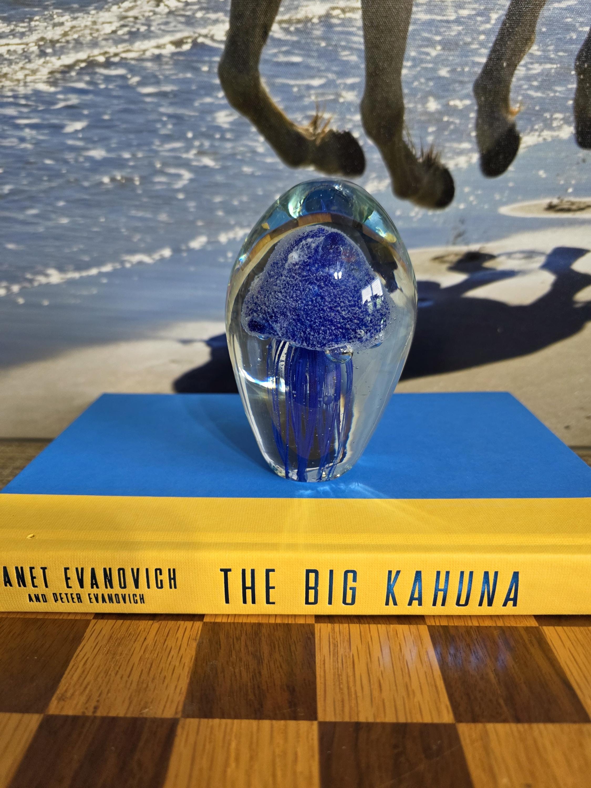 Blue 5" Jellyfish Handblown Paperweight That Glows in the Dark - Etsy