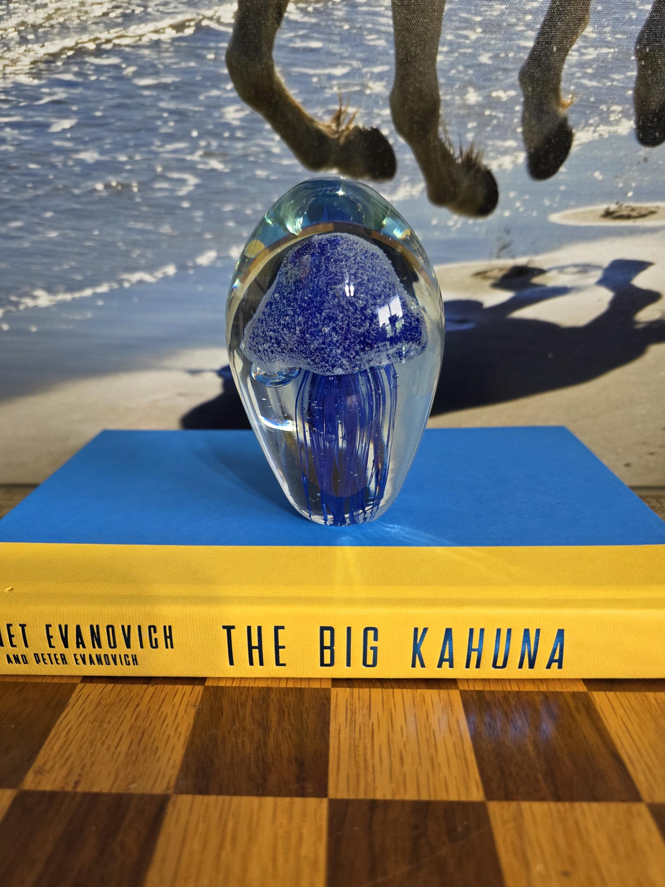 Blue 5" Jellyfish Handblown Paperweight That Glows in the Dark - Etsy