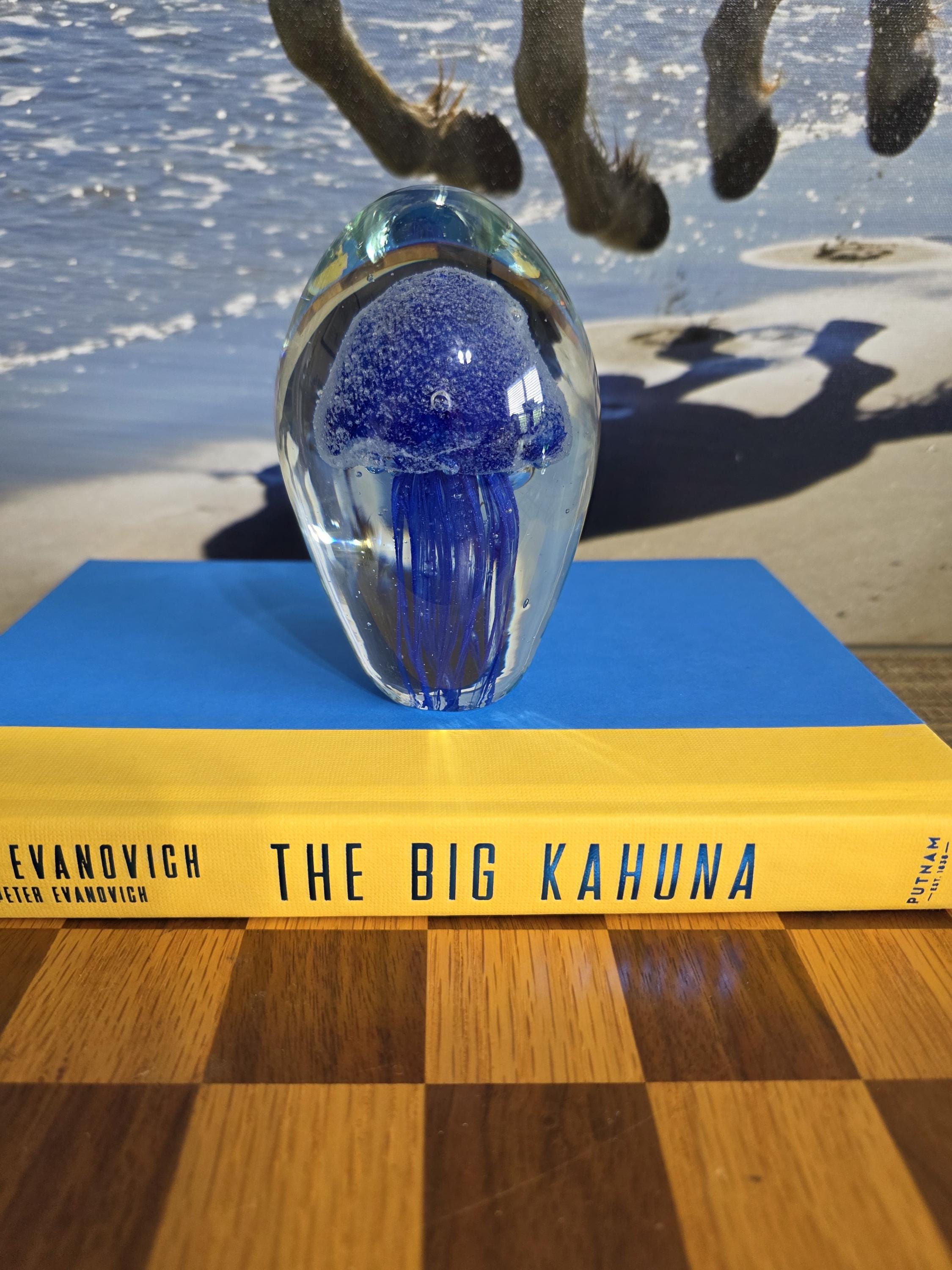 Blue 5" Jellyfish Handblown Paperweight That Glows in the Dark - Etsy