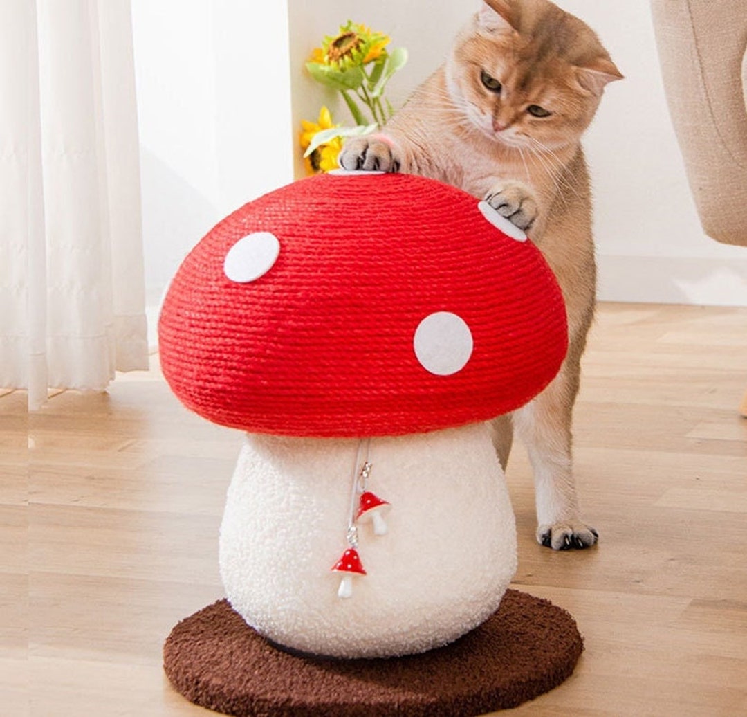 Cat Scratcher Scratching Post Mushroom Cat Tree Etsy