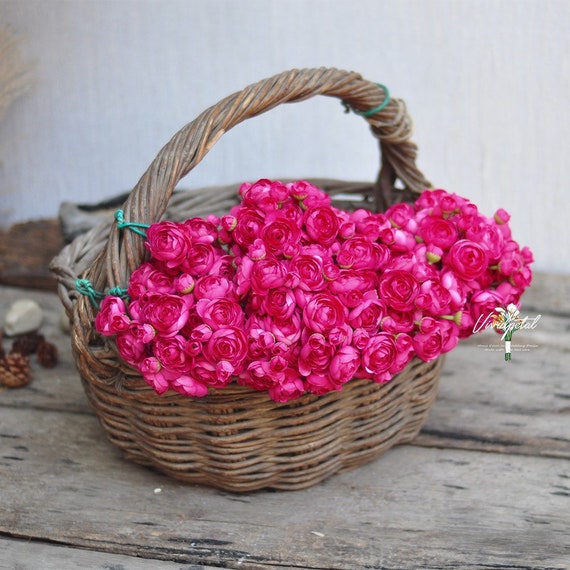 Buy Rose Red One Bundle Artificial Silk Mini Ranunculus Artificial Online  in India - Etsy