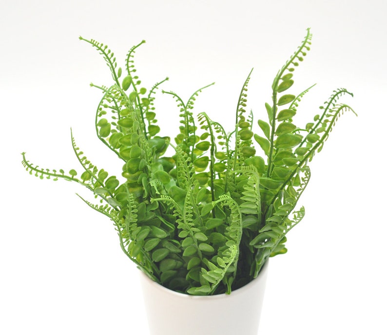 Faux Fern Artificial Bush Indoor Outdoor Greenery Home Etsy