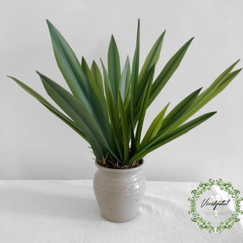 1 Stem Real Touch Leaf Artificial Orchid leaves Wedding Etsy