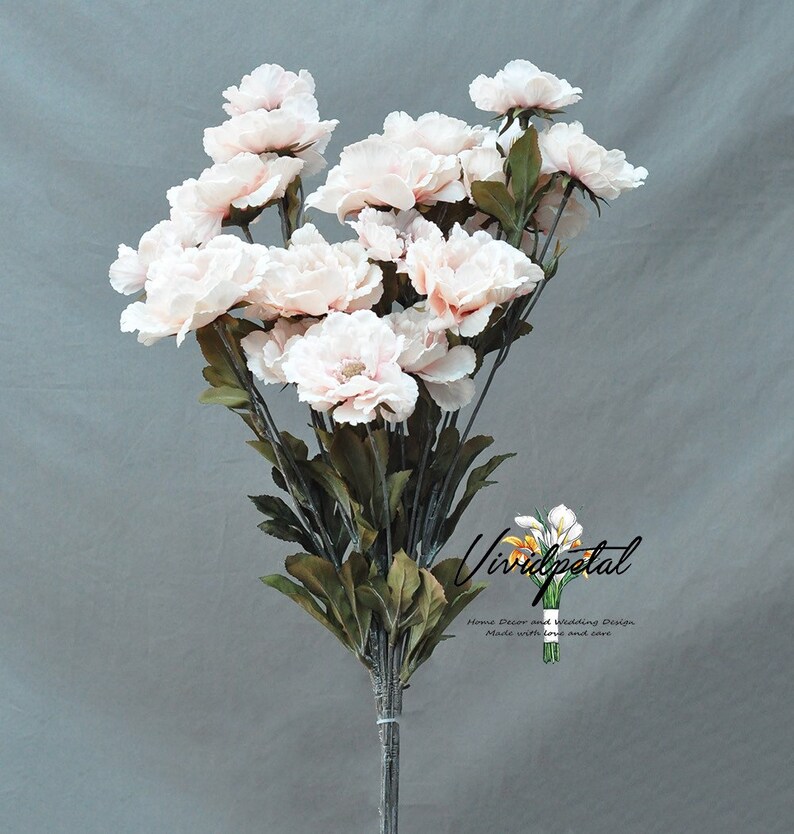 1stem silk peonylotus champagne pink Peonies For Bridal Etsy