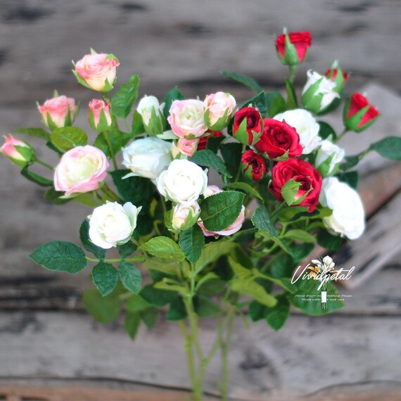 Silk Mini Rose Rambling Rose pink Silk Rose Artificial Roses Etsy