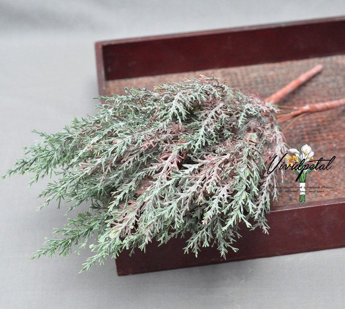 Artifical Cedar Faux Pine Cedar Wreath Supply Flower Crown Etsy