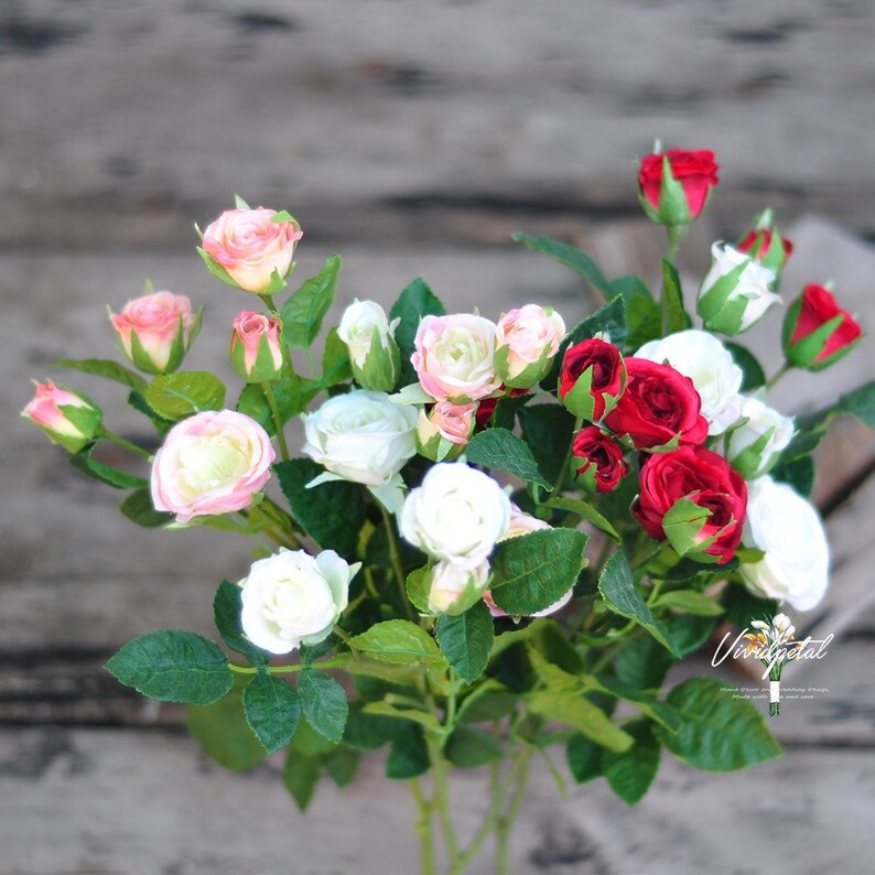 Silk Mini Rose Rambling Rose pink Silk Rose Artificial Roses Etsy