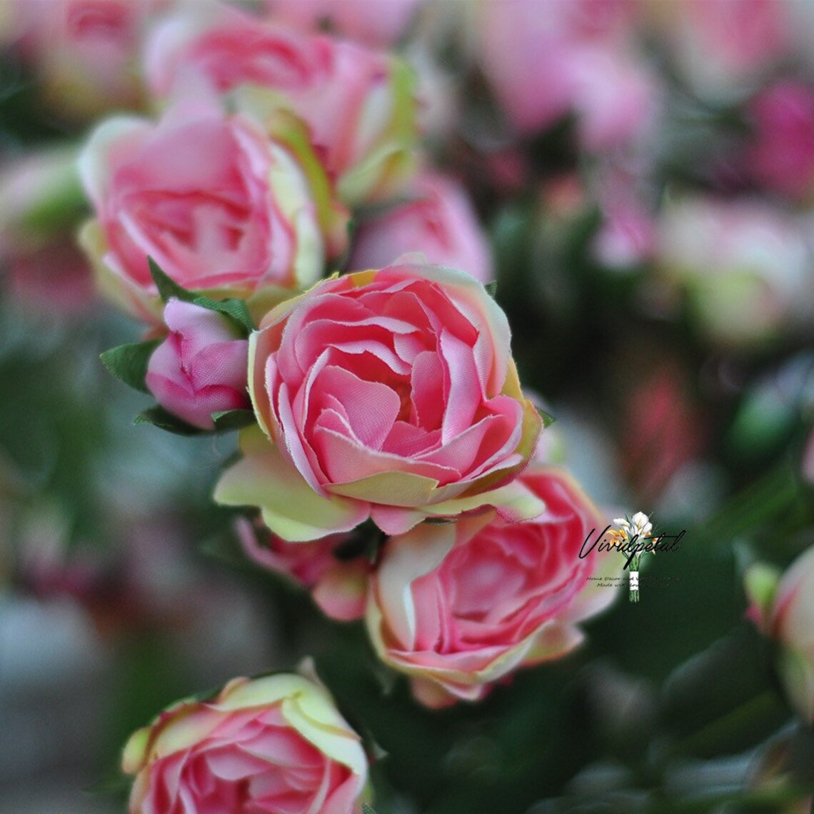 Silk Mini Rose Rambling Rose Pink Silk Rose Artificial Roses Etsy