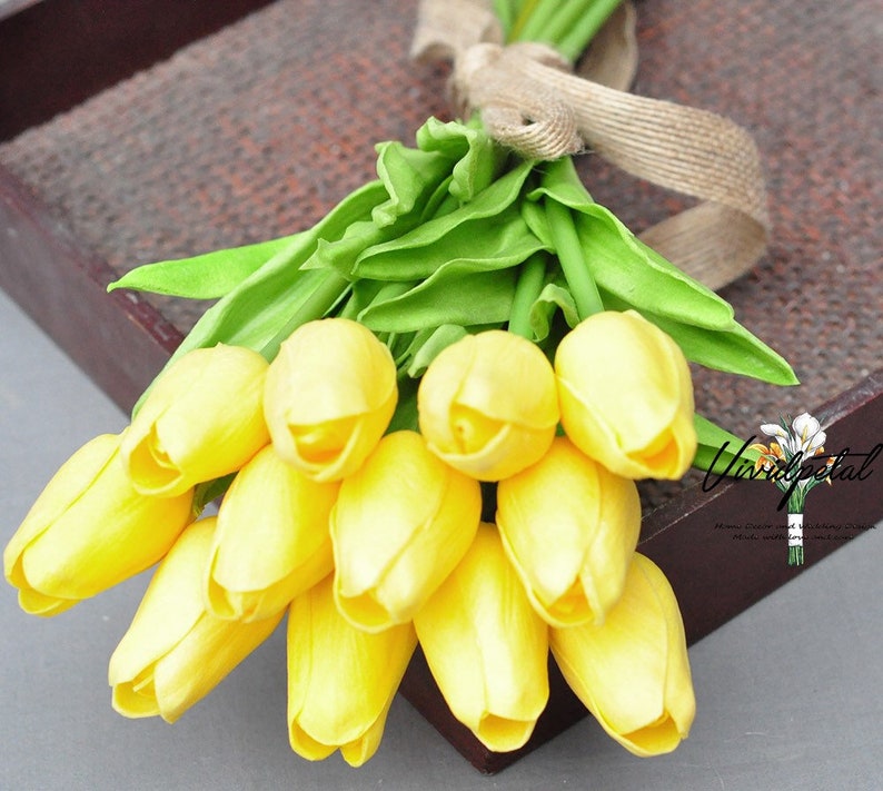 12pcs Real Touch Tulip Real Touch Flowers Mini Tulip Buds Etsy