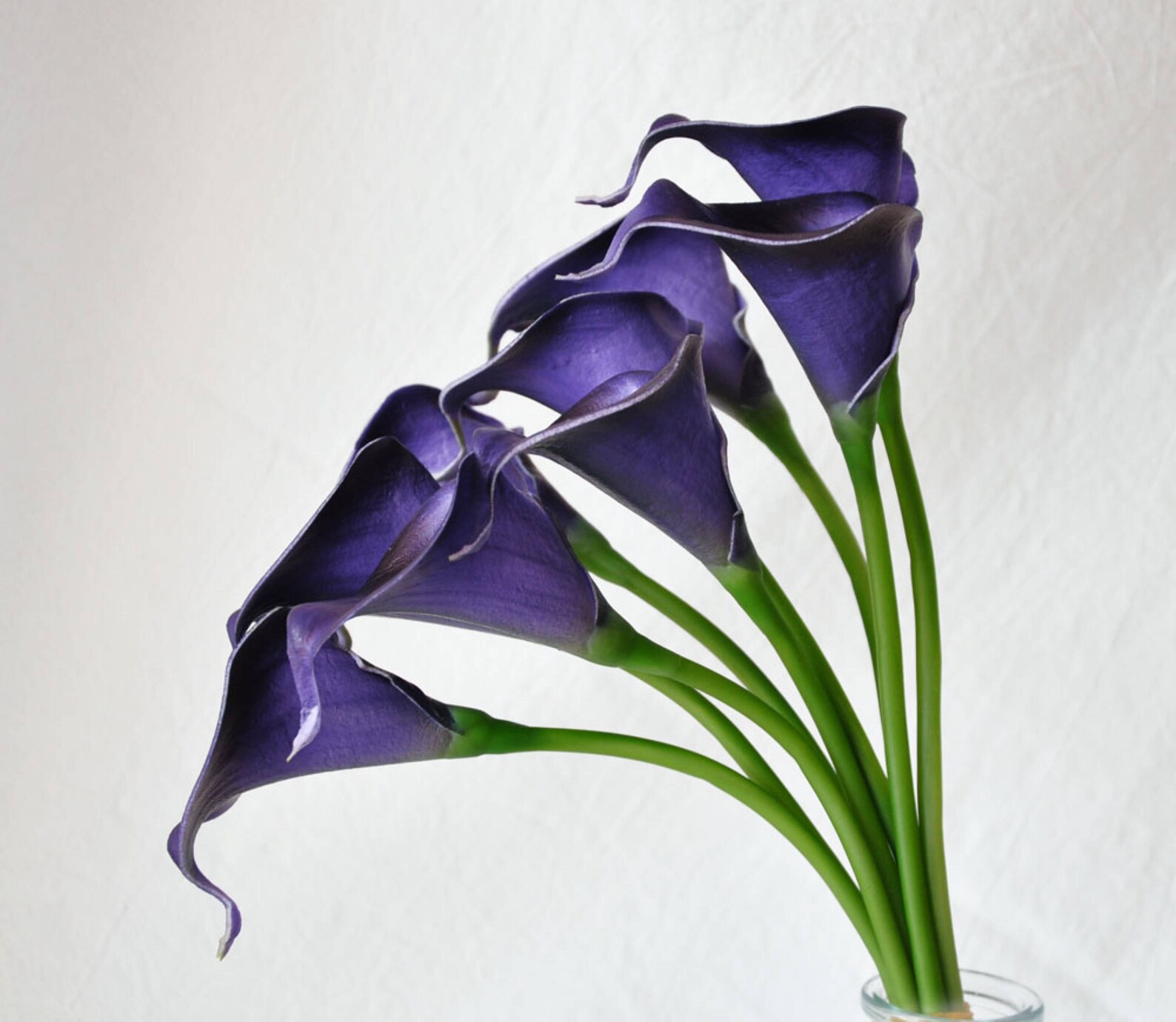Real Touch Eggplant Calla Lilies for Bridal Bouquets Purple Etsy