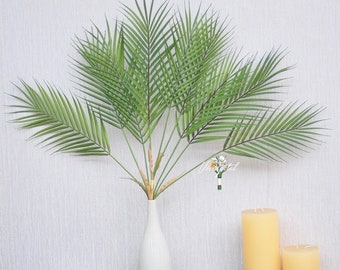 1 Stem (9branches)branchy Real Touch densen Palm Leaf  Wedding Bouquet Centerpiece Home Decor