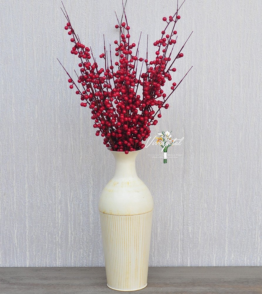 Artificial winter berry branchfaux berriesfaux holly Etsy