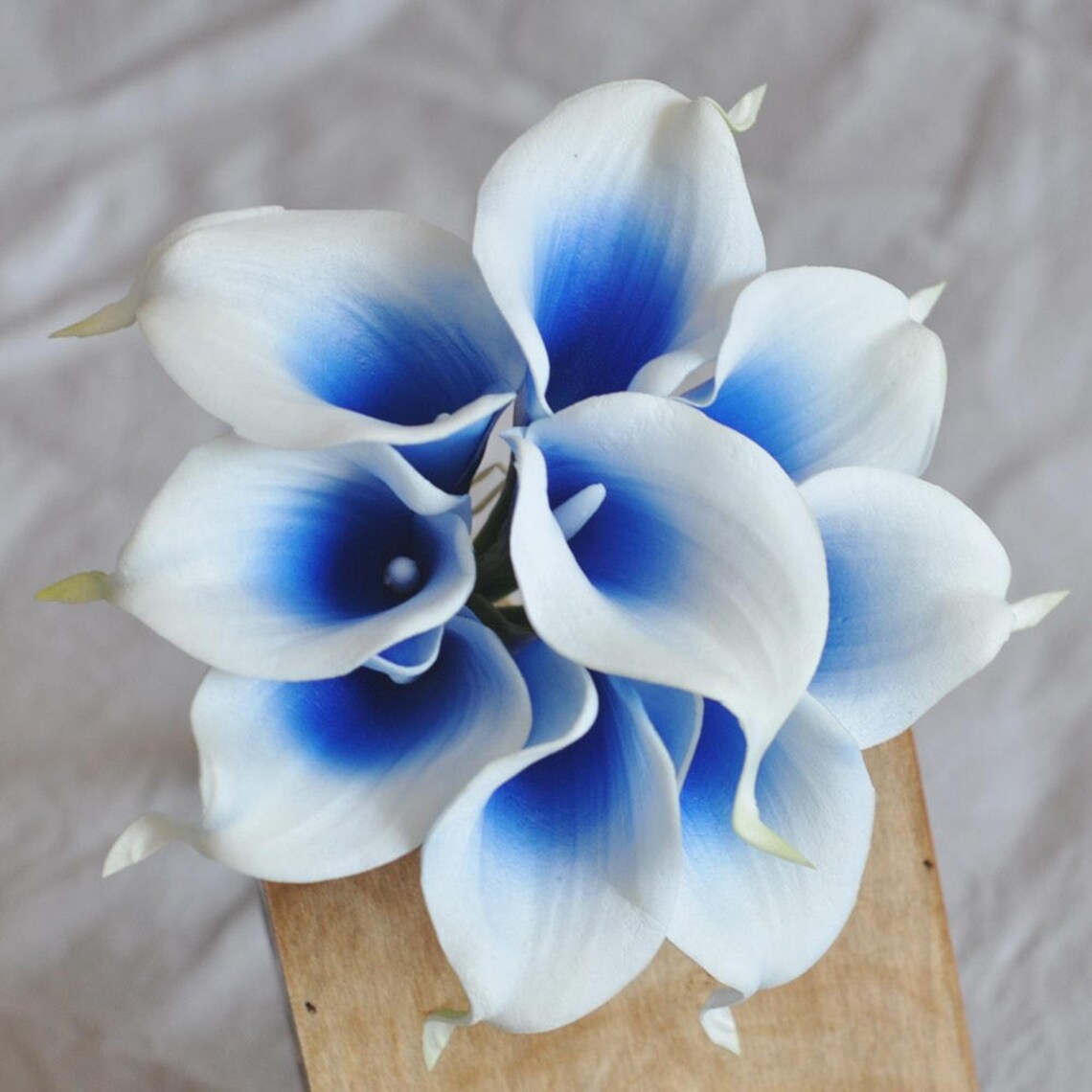 9pcs Real Touch Royal Blue Picasso Calla Lilies Calla Lily - Etsy