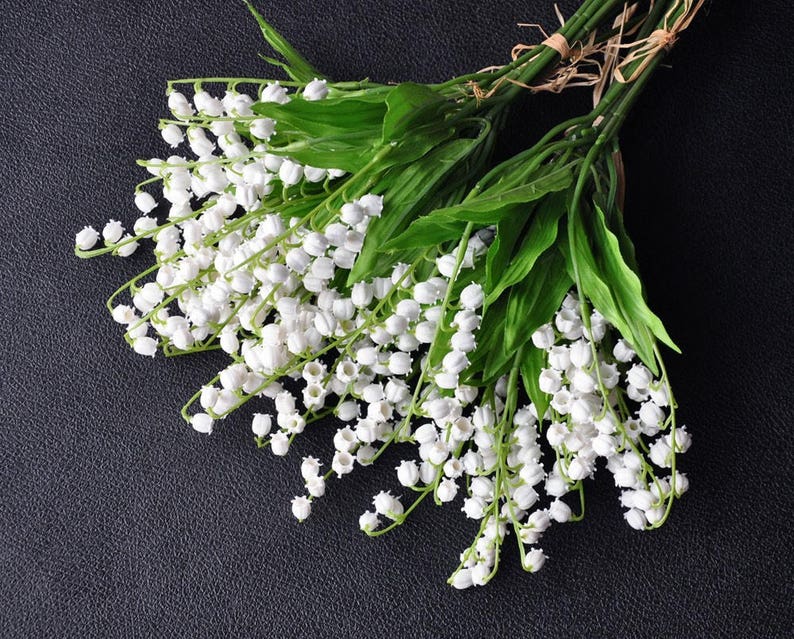 Artificial White Lily Of The Valley Faux Plastic Lily Of The Etsy