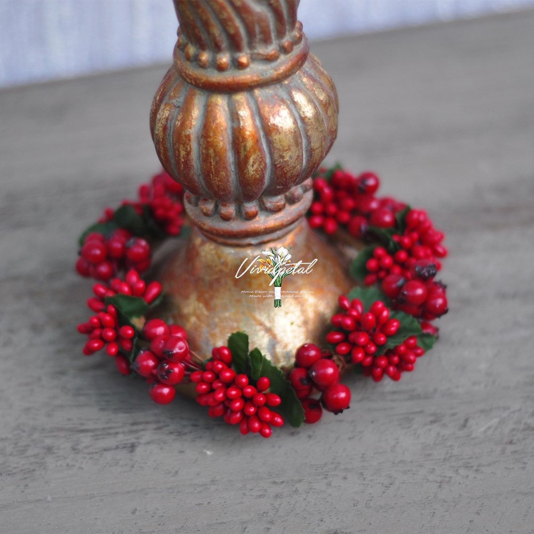 Christmas Candle Ring home Decortable Decorcandle Etsy