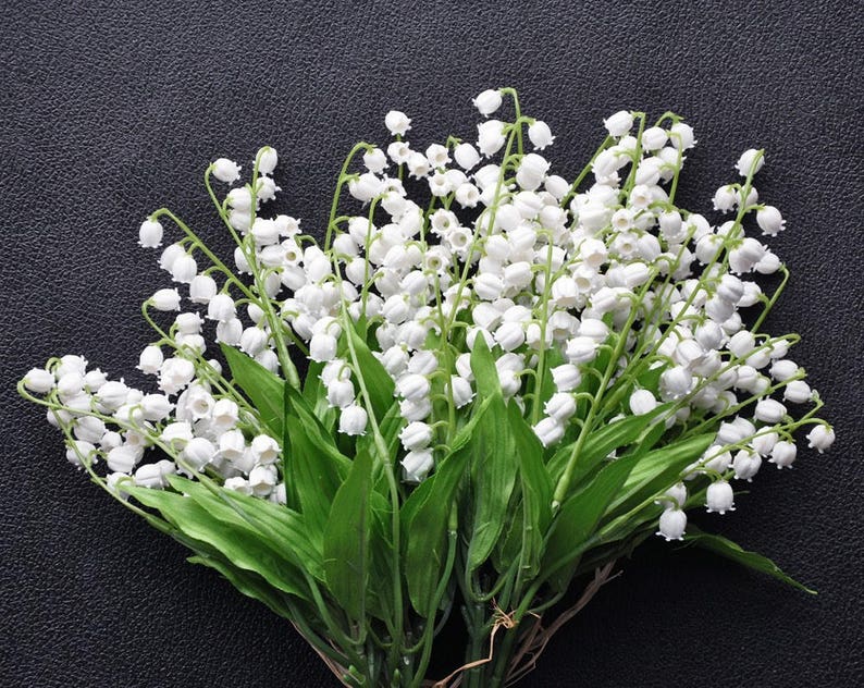 Artificial White Lily Of The Valley Faux Plastic Lily Of The Etsy