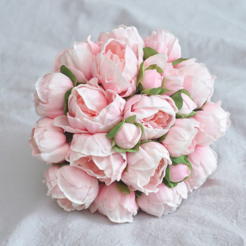 romantic bridesmaid bouquets Real Touch Pink Peony Bridal Bouquet Artificial Peony Flower Bouquet bridal bouquets