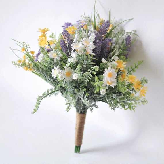 Bouquet De Fleurs Sauvages Bouquet De Mariage Bouquet De Demoiselle Dhonneur Bouquet Souvenir Poussiéreux Bouquet De Fille De Fleur Pastel