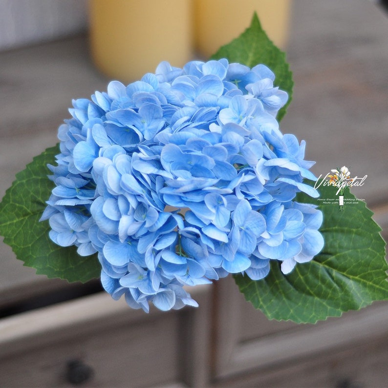 1 Stems Real Touch Hydrangea for Home Decr Wedding Bouquet Etsy