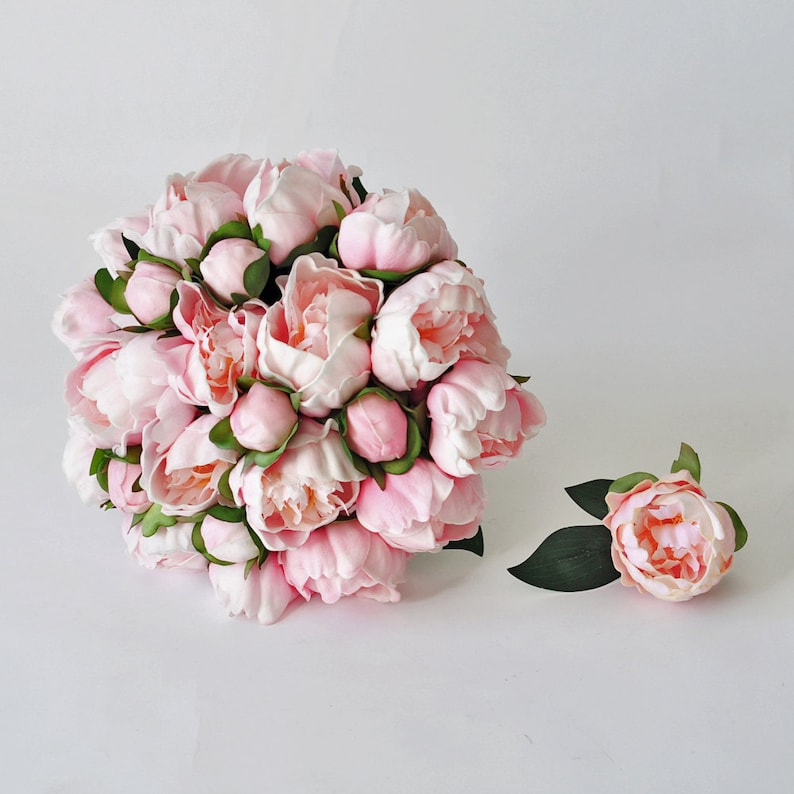 romantic bridesmaid bouquets Real Touch Pink Peony Bridal Bouquet Artificial Peony Flower Bouquet bridal bouquets