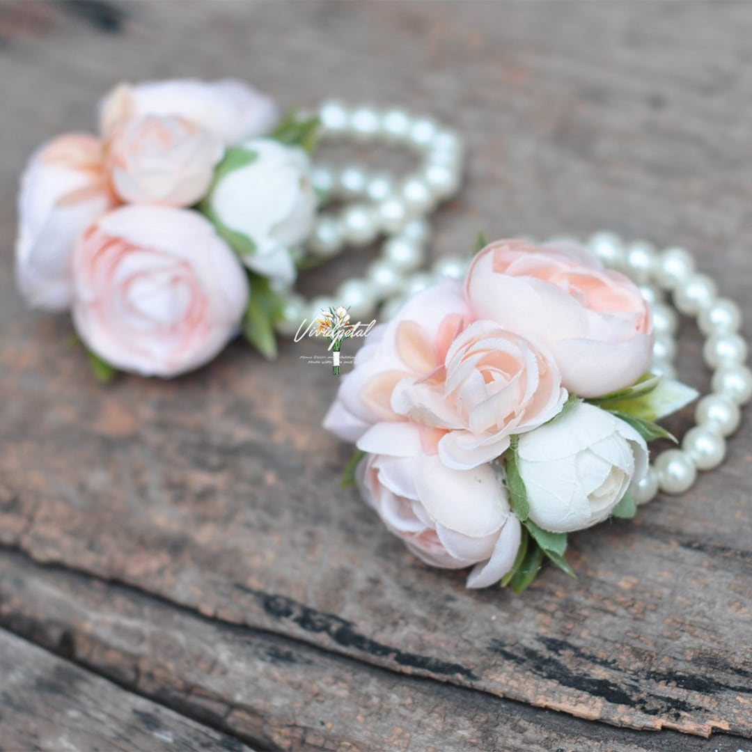 Champagne 2024 wrist corsage