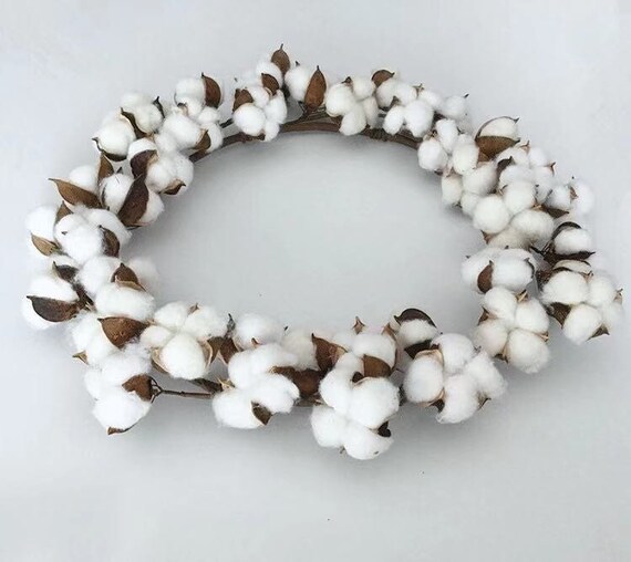 10pcs Cotton Balls Decor for Wreath Decor Dried Cotton Bolls Balls Made of  Natural Cotton Great for Crafting Farmhouse Style