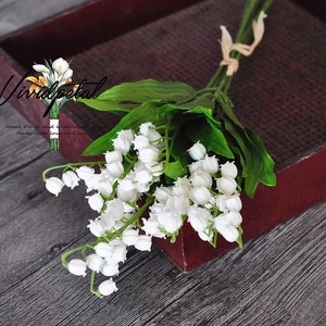 Artificial White Lily Of The Valley Faux Plastic Lily Of The Valley