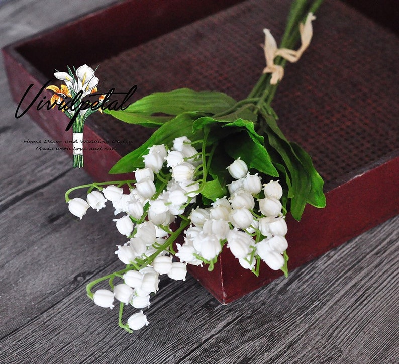 Artificial White Lily Of The Valley Faux Plastic Lily Of The Etsy