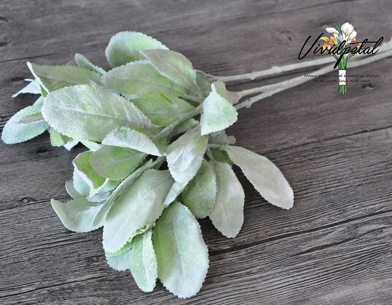 Lamb's Ear Leaves Faux Lambs Ear DIY Bride Bouquet Craft Etsy